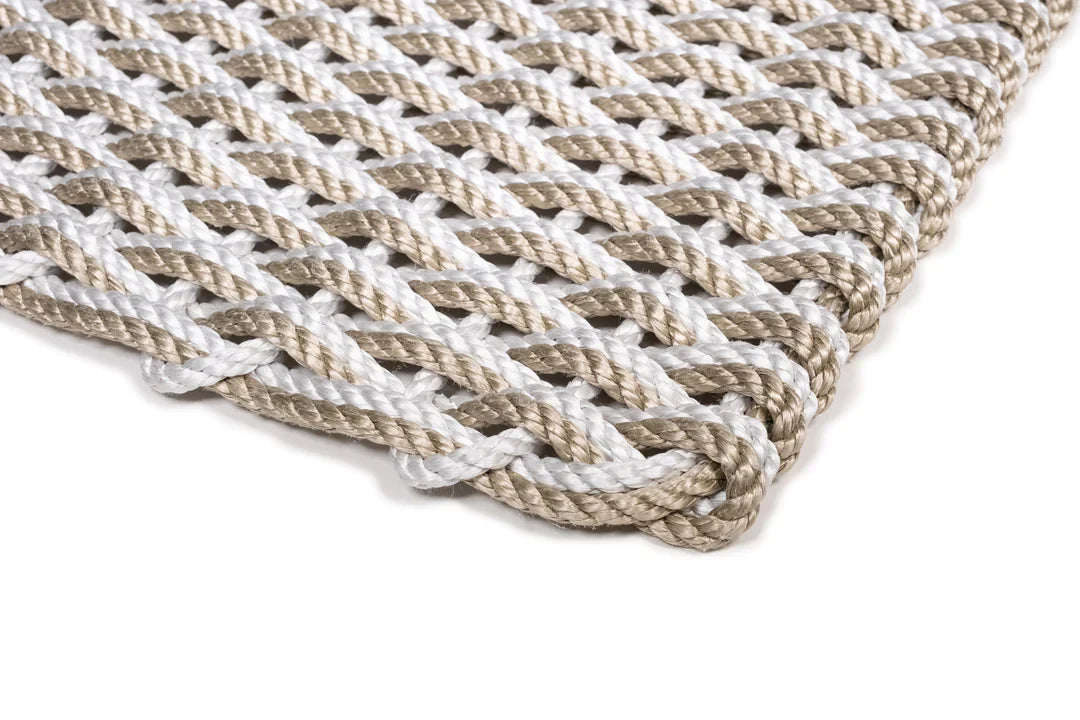 Fog Grey and Sand Rope Doormat