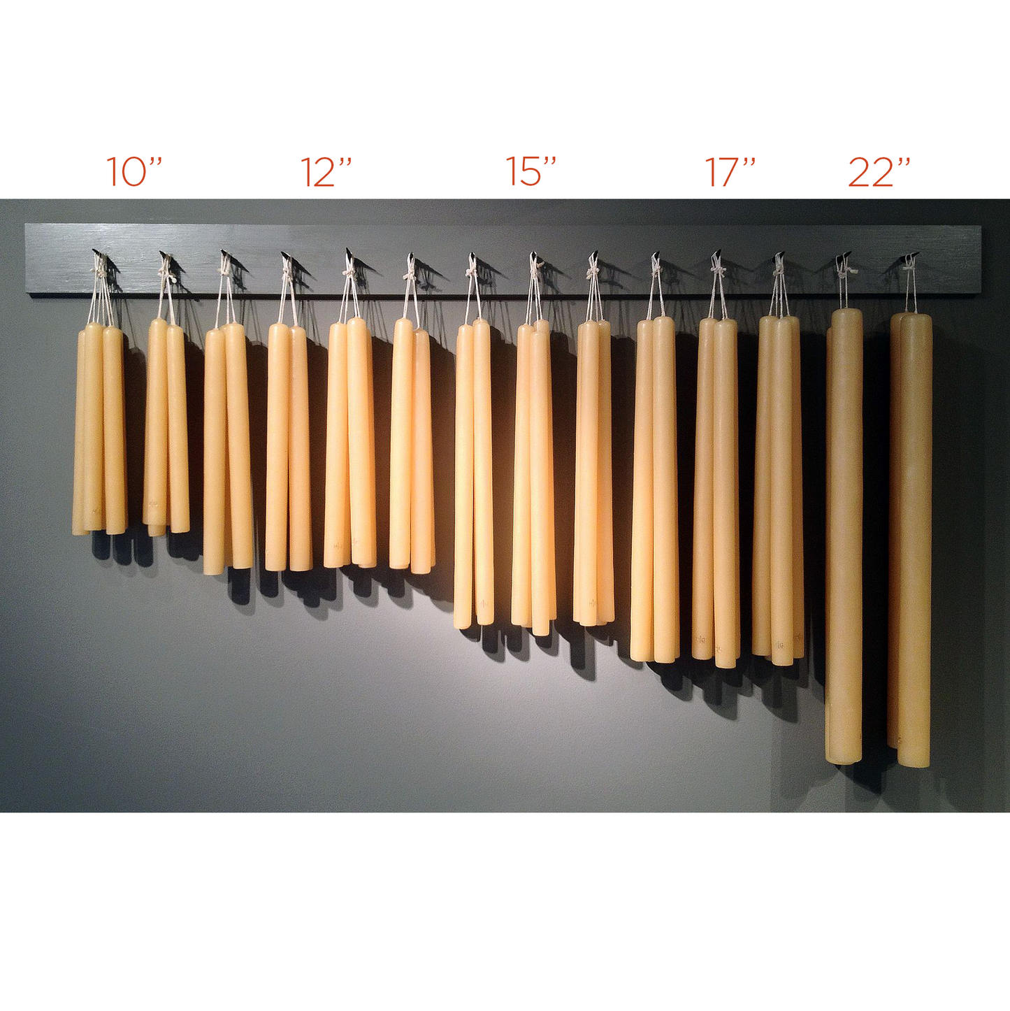 Black Unscented 12" Taper Candle Bundle, Set of 5