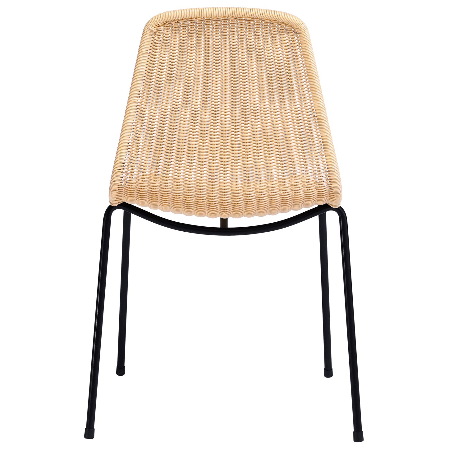 natural and black dining chair