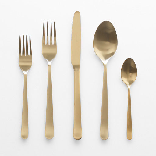 Oslo Matte Gold 5 Pc Place Setting