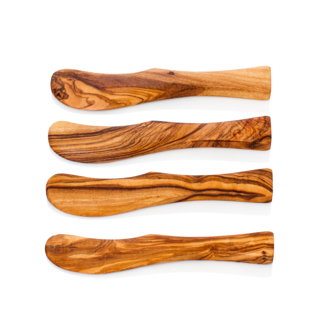 Olive Wood Set of 4 spreaders