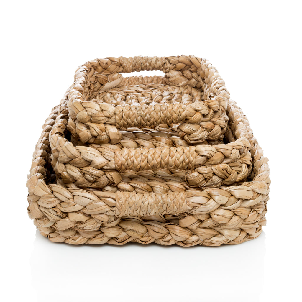 Grand Seagrass Tray Set of 3