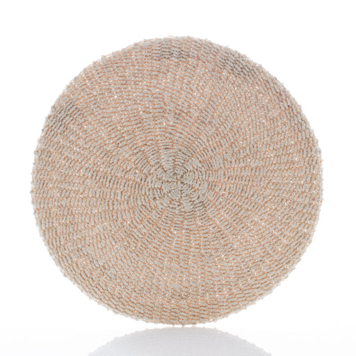 Thick Coiled Abaca Placemat, Natural