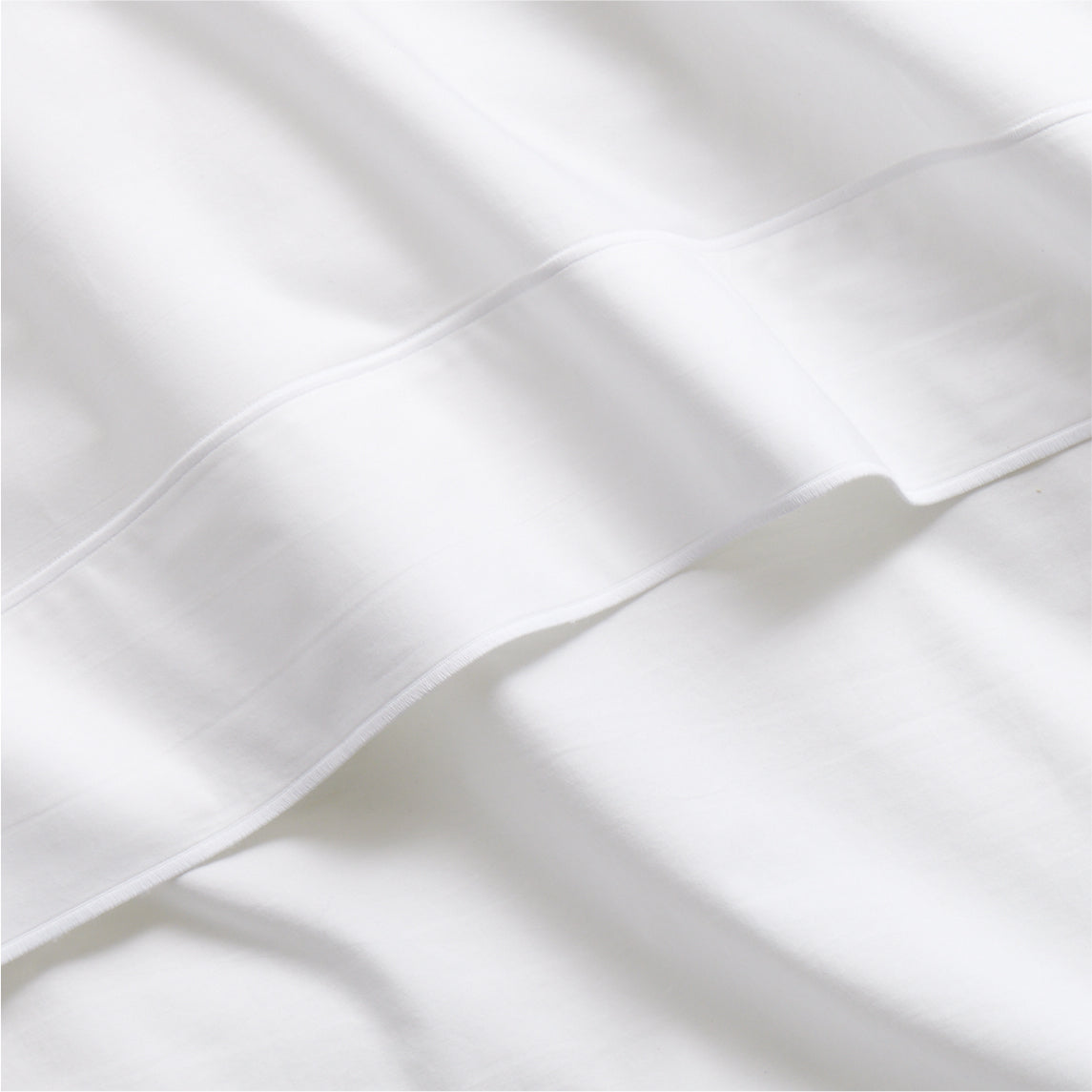 White Satin Stitch Percale Sheet Set