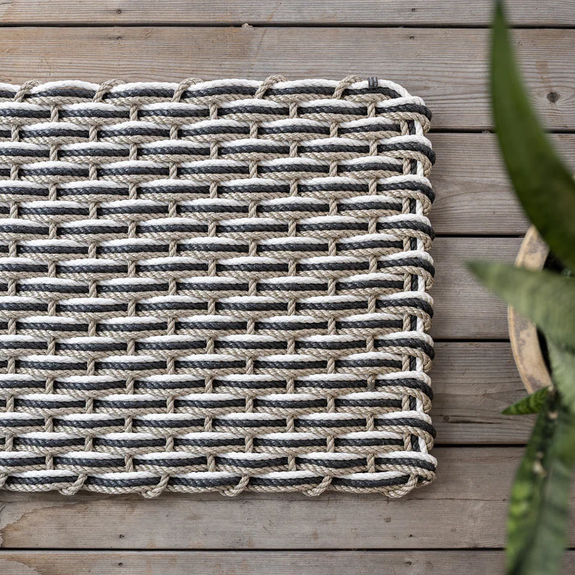 Sand, Charcoal, Pearl Rope Doormat