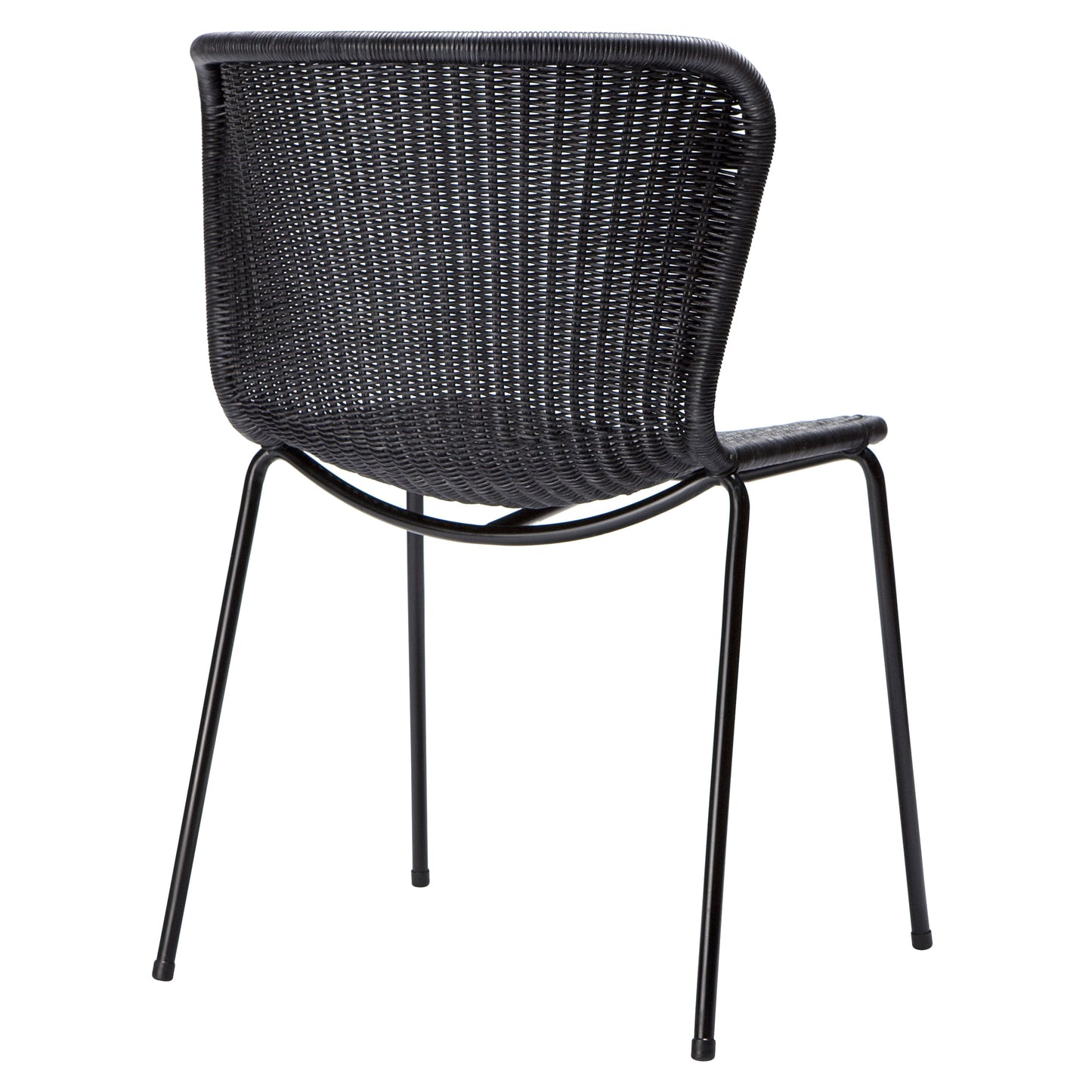 black rattan dining chair