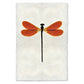 worn dragonfly art paper orange black 