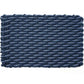 navy and pale blue braided rope doormat