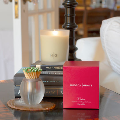 Vintage Crystal & Silver Match Striker, Large