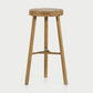 reclaimed elm wood bar stool 