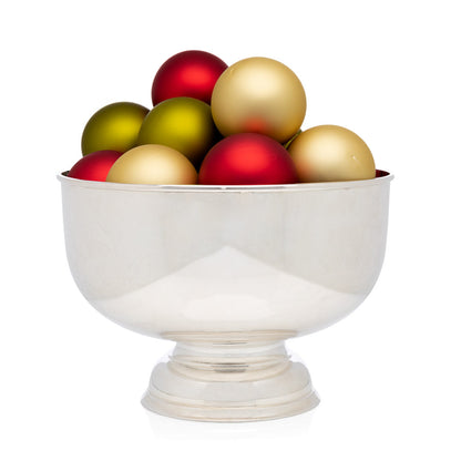 Vintage Silverplate Footed Punch Bowl, 14"