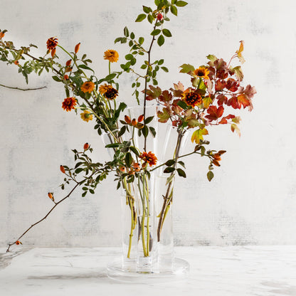 Angelina Small Scissor-Cut Glass Vase