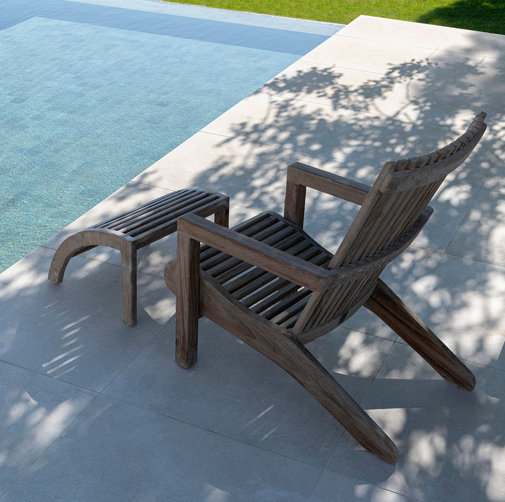 Orso Teak Easy Chair with Footrest