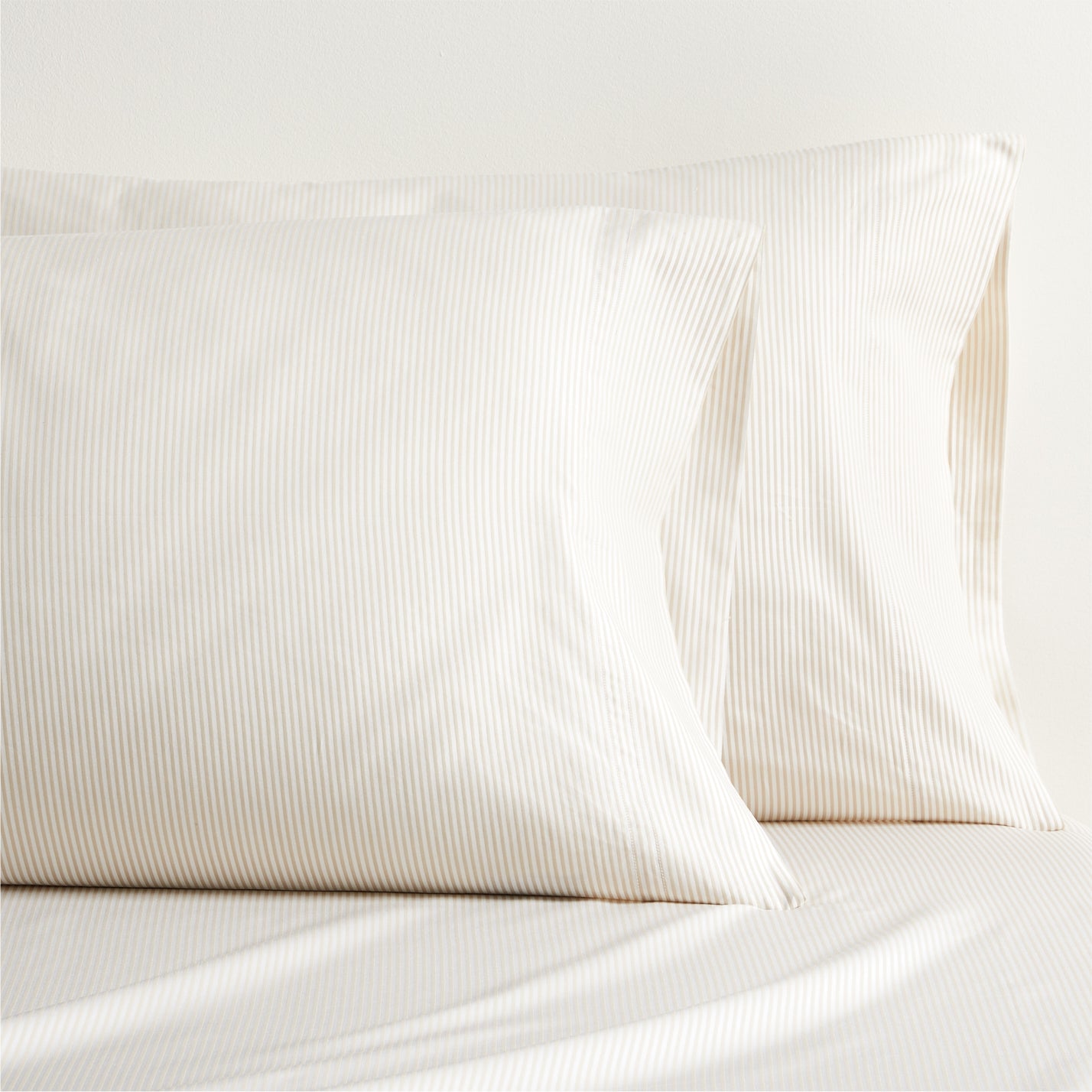 Khaki Stripe Cotton-Chambray Sheet Set