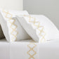 Yellow Modern Embroidered Tile Percale Sheet Set