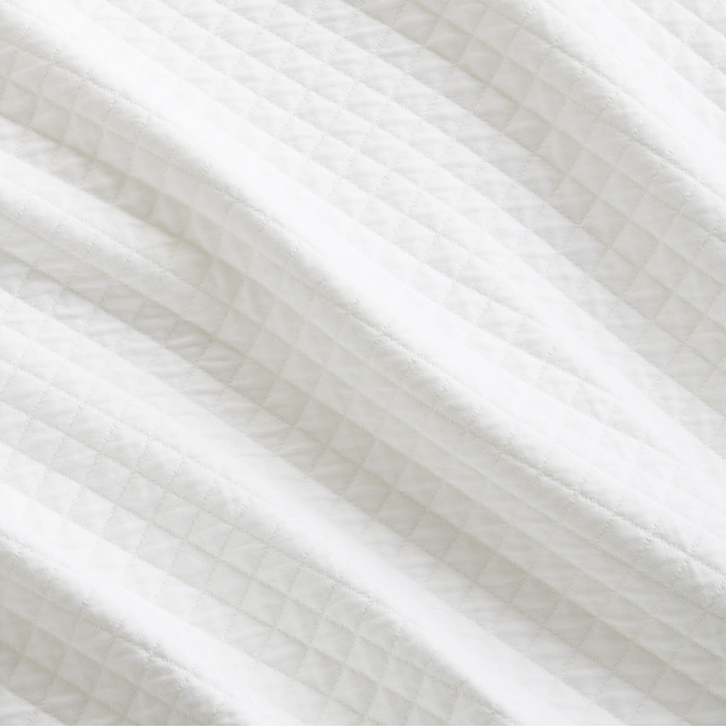 white cotton diamond matelasse thick pillow sham