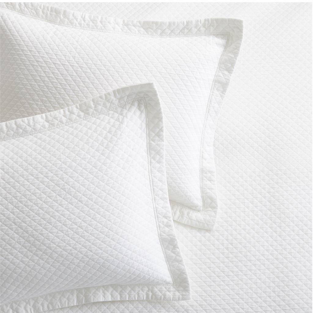 king standard white cotton matelasse 