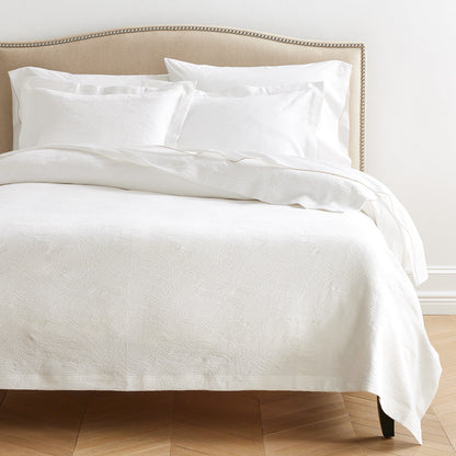 paisley sham coverlet matelasse white cotton