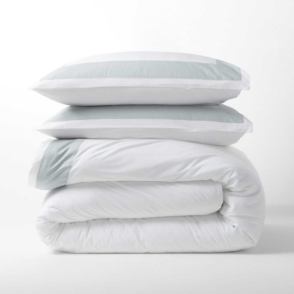 shams and duvet seafoam green bedding 