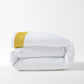 Yellow Wide-Band Percale Duvet Cover