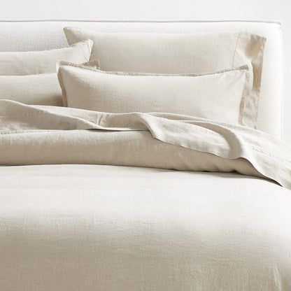 Khaki Washed Linen Bedding