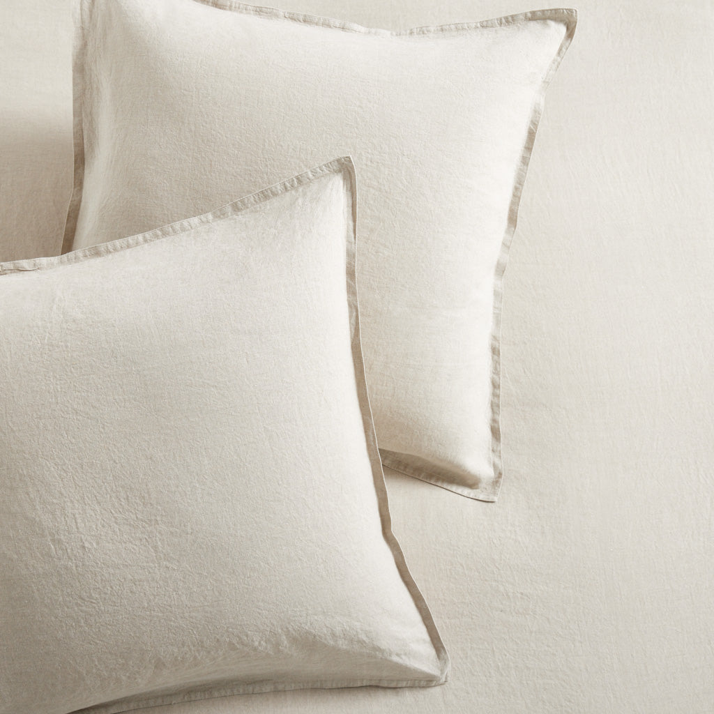 khaki linen shams standard king euro