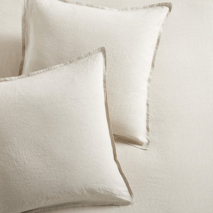 khaki linen shams standard king euro