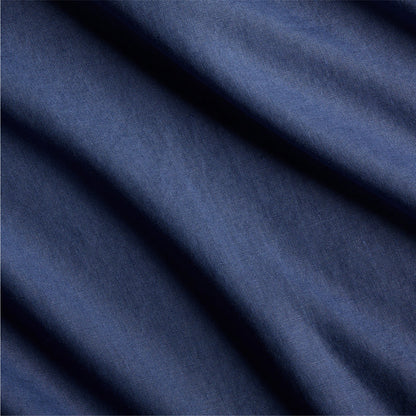 Navy Blue Washed Linen Pillow Shams, set of 2