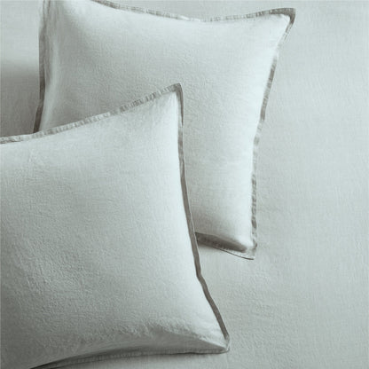 Sage Green Washed Linen Pillow Shams, set of 2