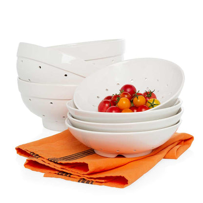 Hudson Grace White Ceramic Colander