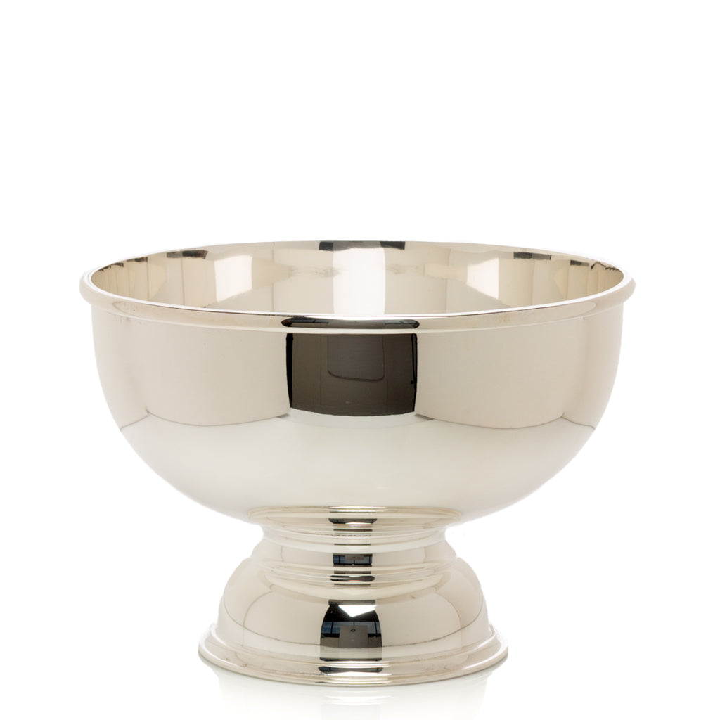 hotel vintage silver footed punch bowl 8 inches