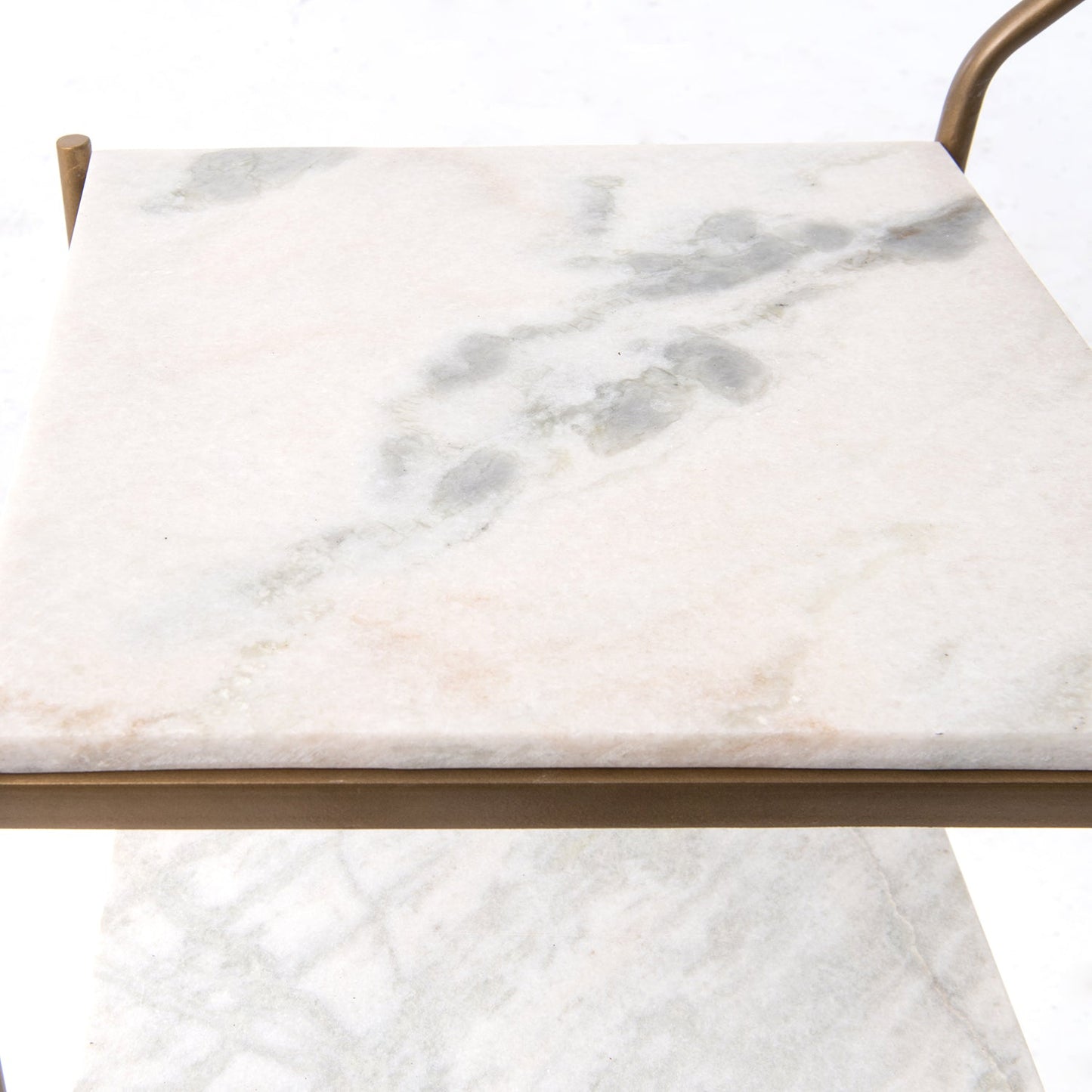 marble shelved bar cart