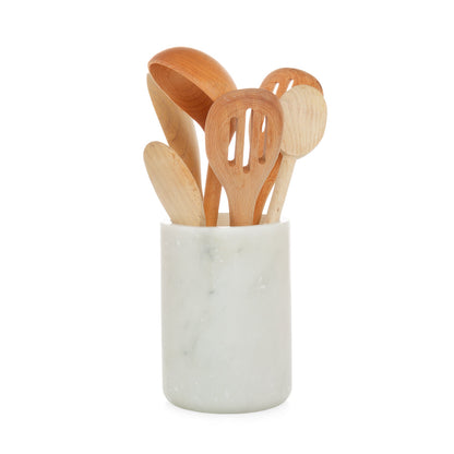 Large White Marble Holder / Bottle Chiller