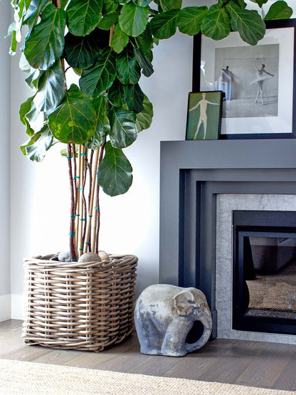 Woven storage basket