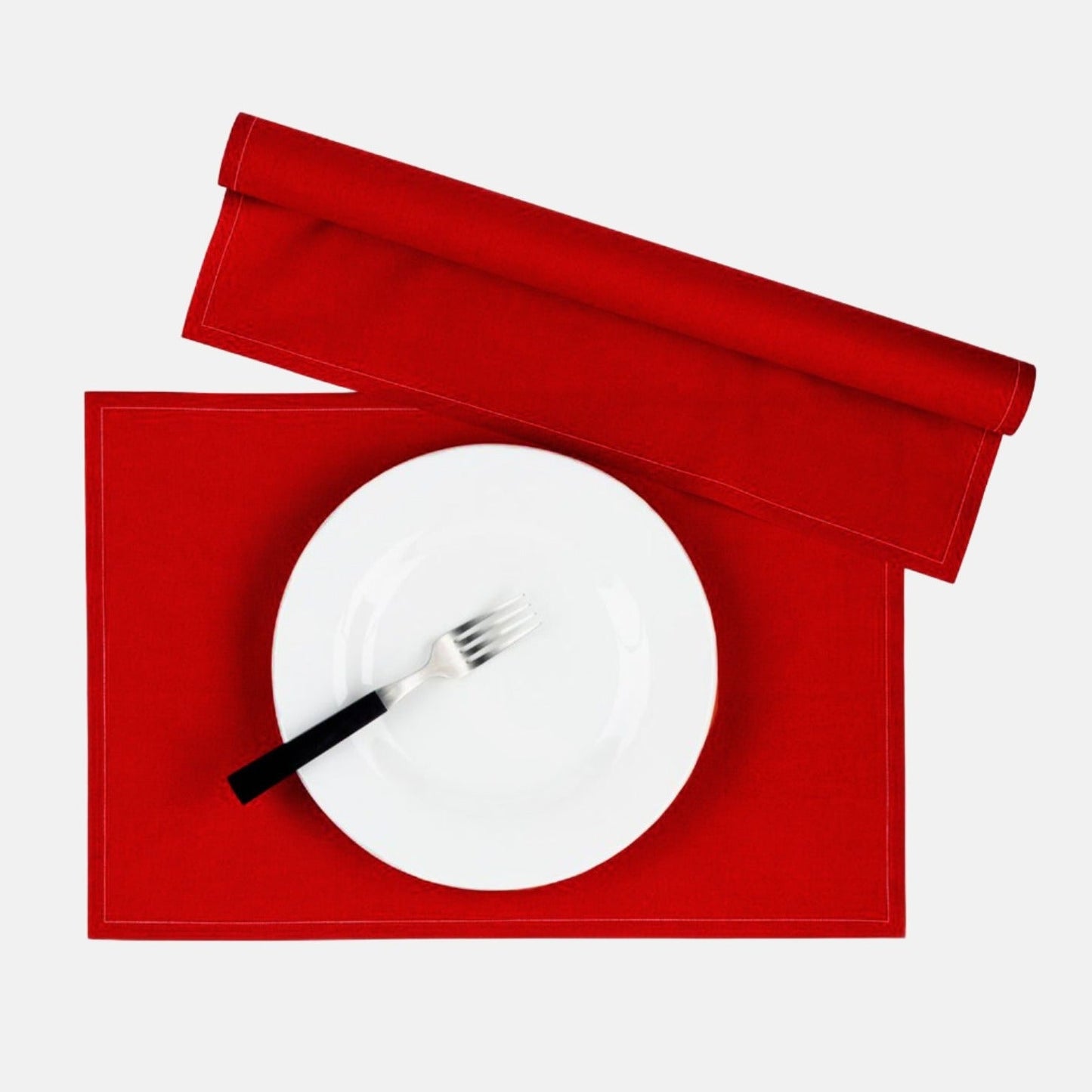 Hudson Grace Tear-Off Cotton Placemat, Lipstick Red