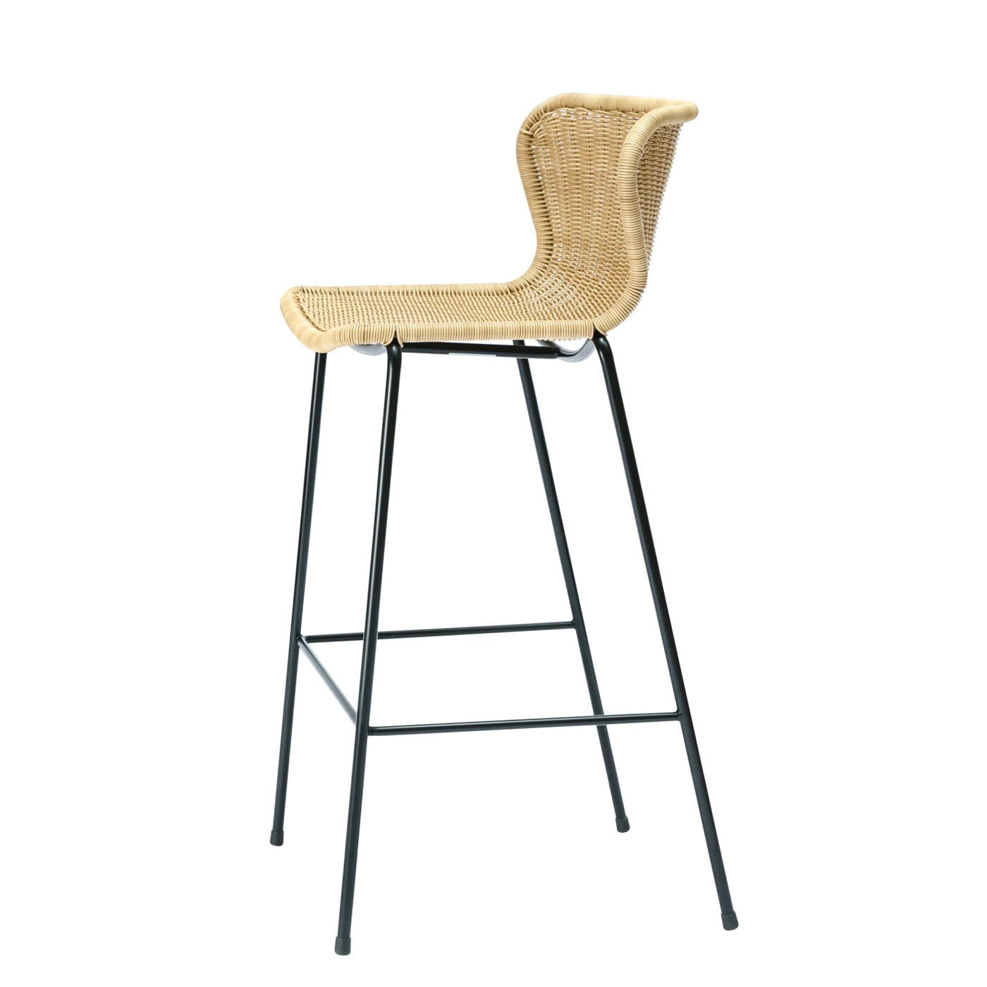 wheat rattan wing counter stool 