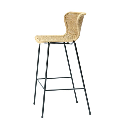 wheat rattan wing counter stool 