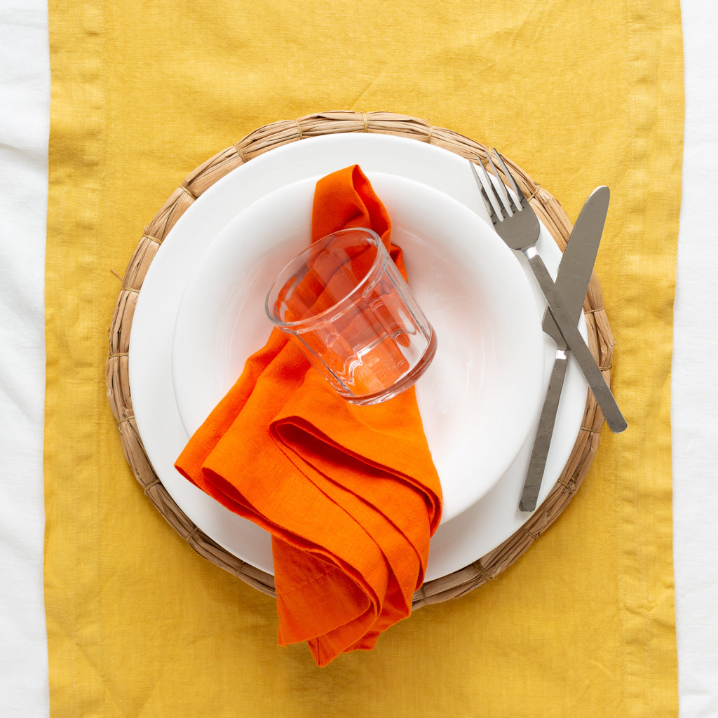 round woven brown seagrass placemat 