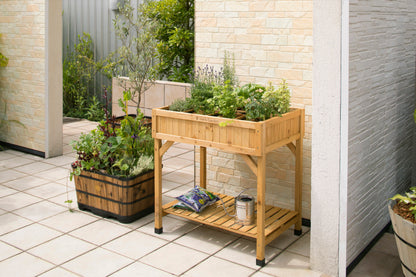 small wood herb garden planter 