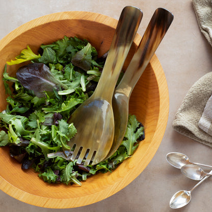 Light Horn Salad Server Set