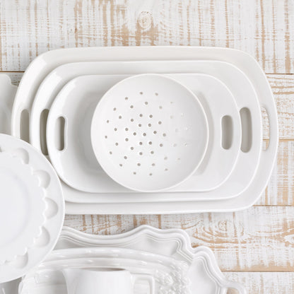 HG Ceramic Large Handled Platter