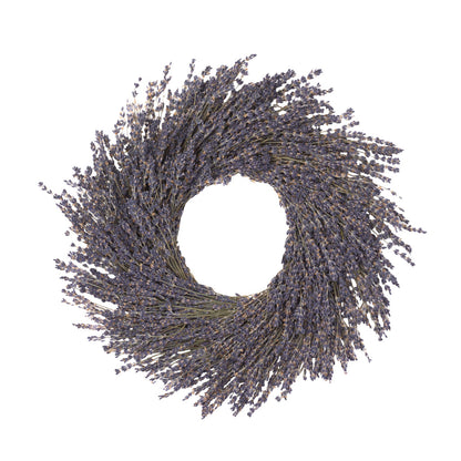 lavender decorative wreath live plant purple