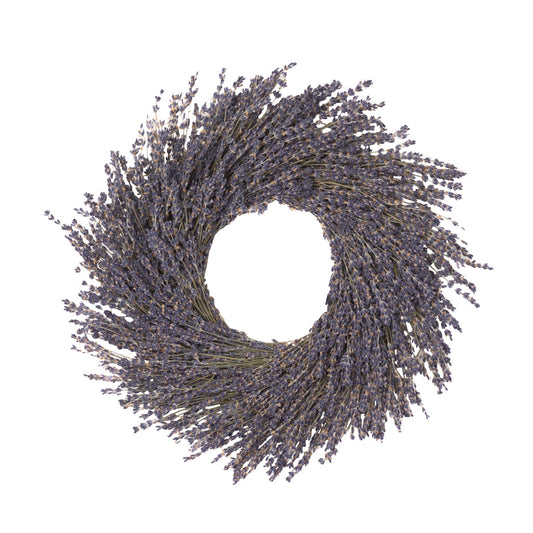 lavender decorative wreath live plant purple