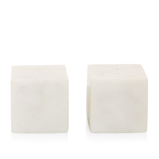 Marble cube salt and pepper shaker