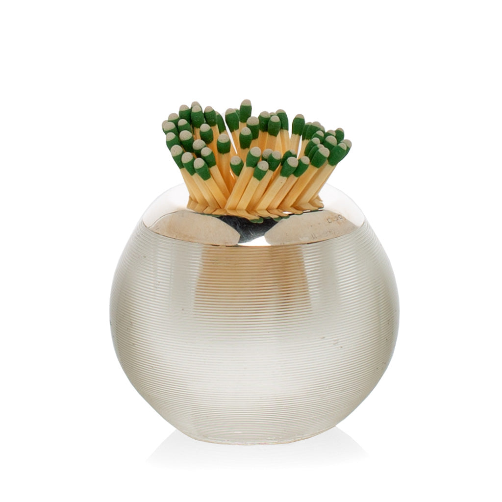 Vintage Crystal & Silver Match Striker, Large