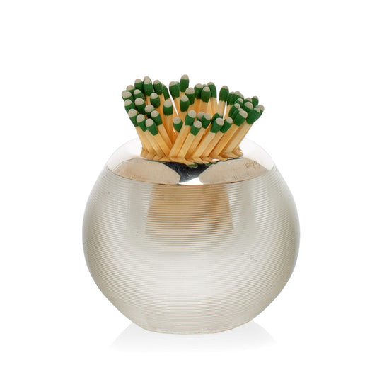 Vintage Crystal & Silver Match Striker, Large