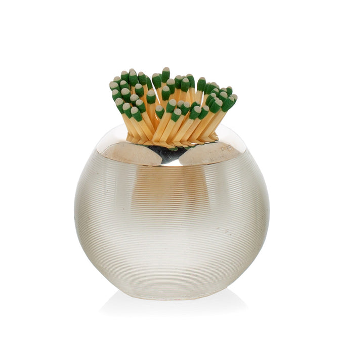 Vintage Crystal & Silver Match Striker, Large