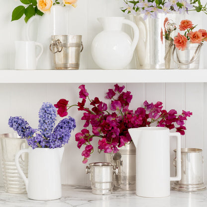 Rectangular Handled Large Ceramic Pitcher