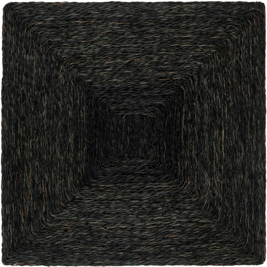 chunky woven black square placemat