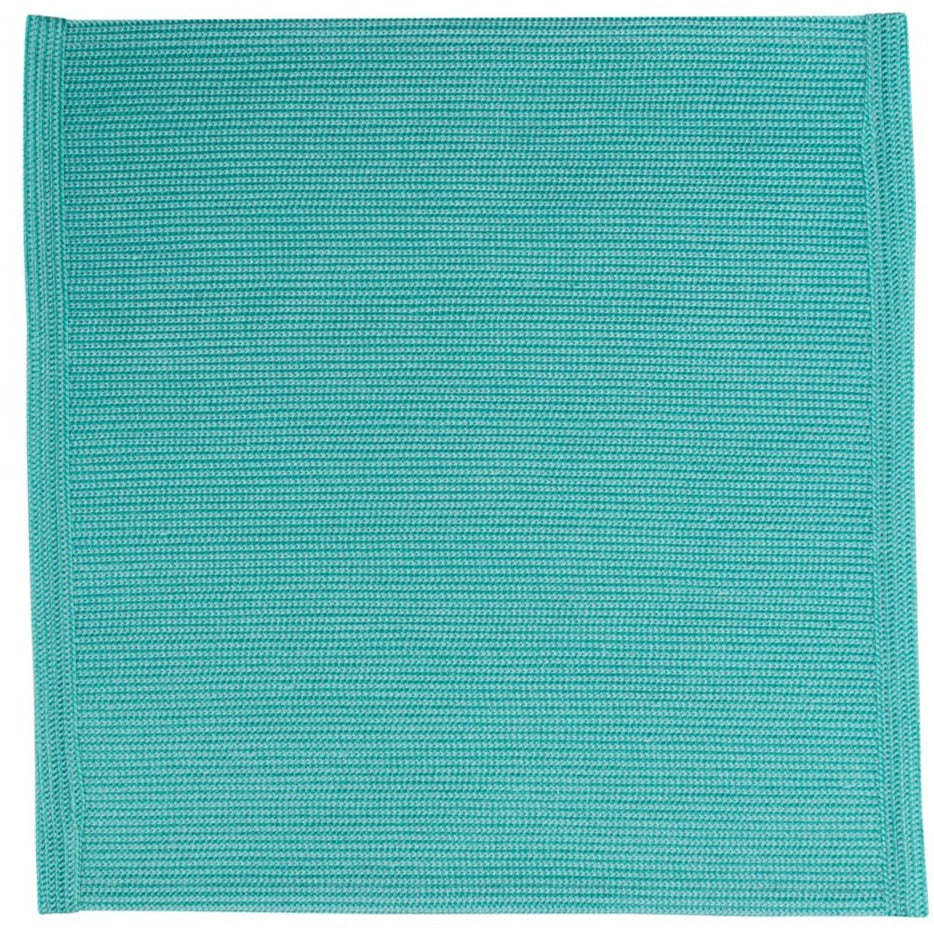 bright aqua blue textured square placemat tabletop